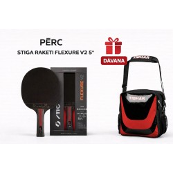 Komplekts STIGA rakete Flexure V2 un TIBHAR soma galda tenisa inventāram dāvanā
