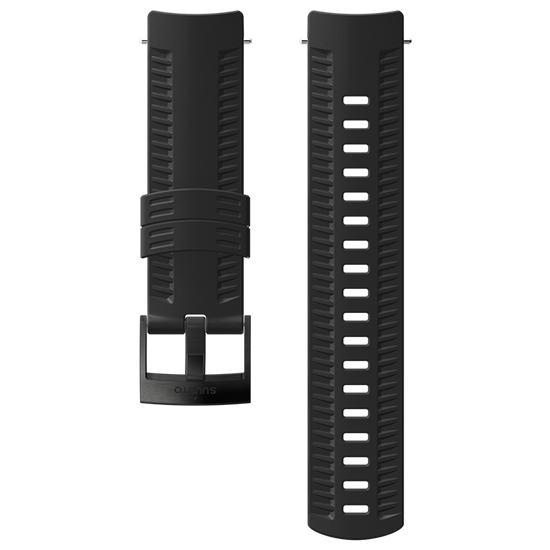 SUUNTO 24 MM ATHLETIC 1 SILICONE BLACK STEEL STRAP M