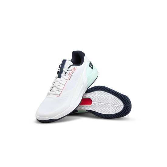 WILSON TENISA APAVI VĪRIEŠU RUSH PRO 5 White / Bay / Fiery Coral WRS338500