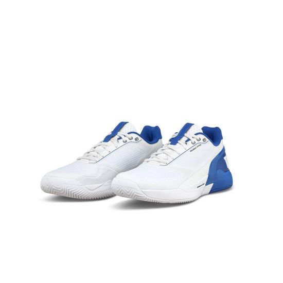 WILSON TENISA APAVI VĪRIEŠU RUSH PRO 5 White / Deja Vu Blue / Safety Yellow WRS338520