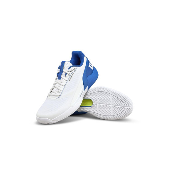 WILSON TENISA APAVI VĪRIEŠU RUSH PRO 5 White / Deja Vu Blue / Safety Yellow WRS338520