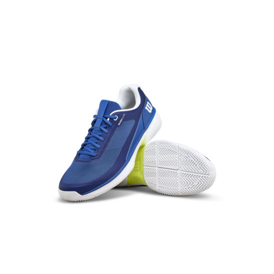 WILSON TENISA APAVI VĪRIEŠU RUSH LITE 5 Deja Vu Blue / White / Safety Yellow WRS338560