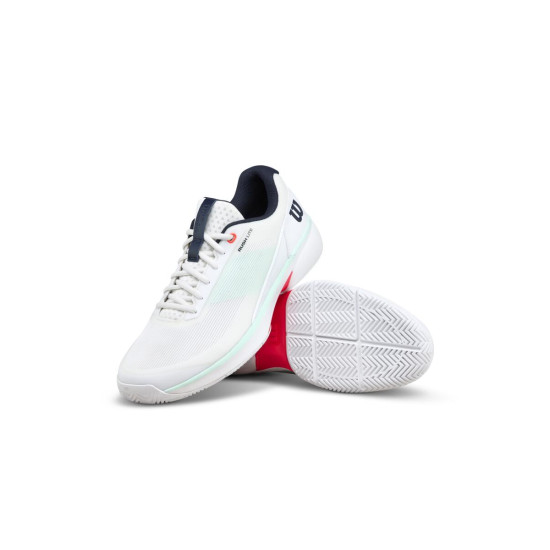 WILSON TENISA APAVI VĪRIEŠU RUSH LITE 5 White / Bay / Fiery Coral WRS338580