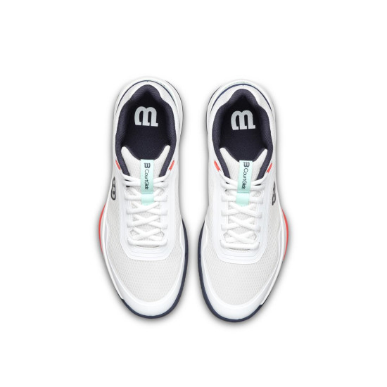 WILSON TENISA APAVI VĪRIEŠU COURTGLIDE White / Bay / Fiery Coral WRS339780