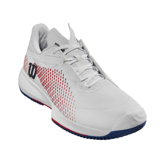 WILSON TENISA APAVI SIEVIEŠU KAOS SWIFT 1.5 2024 White/Deja Vu Blue/Wilson Red WRS332830
