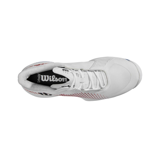 WILSON TENISA APAVI SIEVIEŠU KAOS SWIFT 1.5 2024 White/Deja Vu Blue/Wilson Red WRS332830