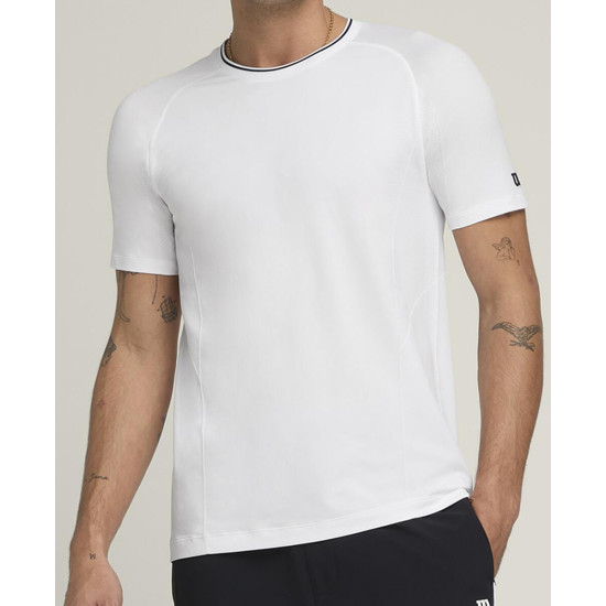 WILSON VĪRIEŠU SPORTA T-KREKLS TEAM SEAMLESS CREW BRIGHT WHITE WM00282411WT