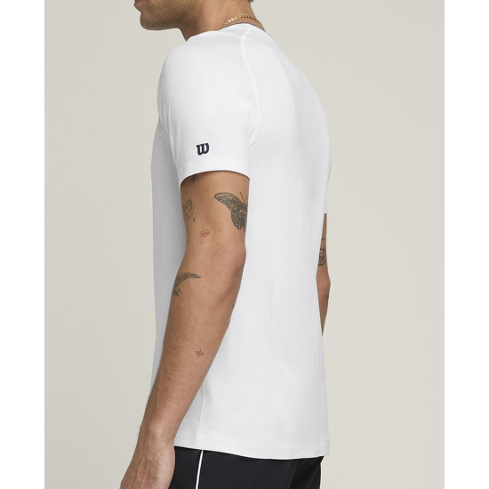 WILSON VĪRIEŠU SPORTA T-KREKLS TEAM SEAMLESS CREW BRIGHT WHITE WM00282411WT