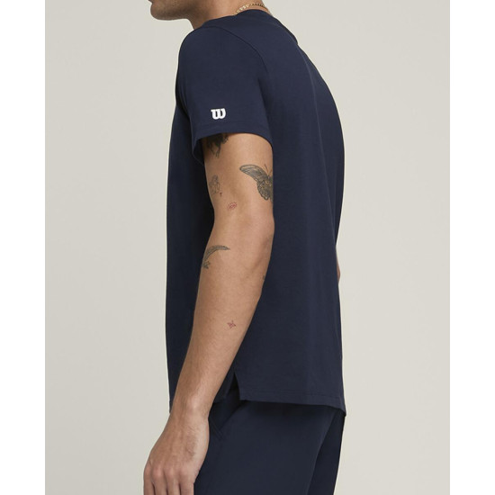WILSON VĪRIEŠU T-KREKLS M UNISEX TEAM GRAPHIC TEE CLASSIC NAVY