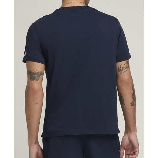 WILSON VĪRIEŠU T-KREKLS M UNISEX TEAM GRAPHIC TEE CLASSIC NAVY
