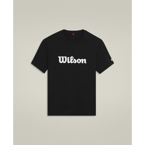 WILSON VĪRIEŠU T-KREKLS M UNISEX TEAM GRAPHIC TEE BLACK SCRIP