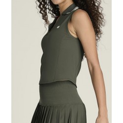 W RIB SLEEVELESS POLO GRAPE LEAF WE00031E033001
