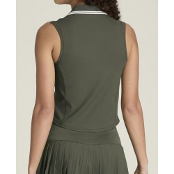 W RIB SLEEVELESS POLO GRAPE LEAF WE00031E033001