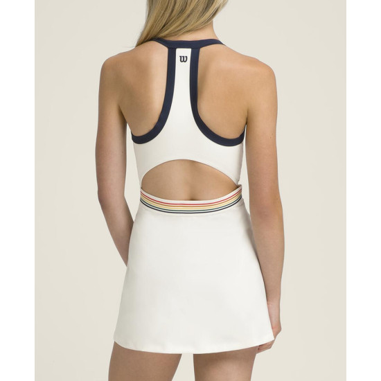 W RALLY HALTER UNLINED DRESS SANDRIFT