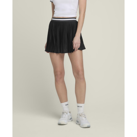 W TEAM PLEATED SKIRT BLACK