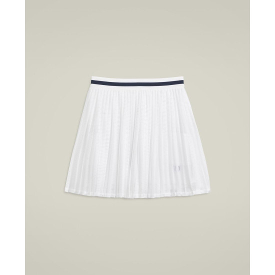 W TEAM PLEATED SKIRT WHITE