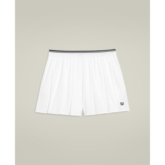 W VELOCITY PLEATED LINED SHORT BRIGHT WHITE