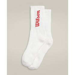 Wilson zeķes U CREW LOGO SOCK BRIGHT WHITE/RED