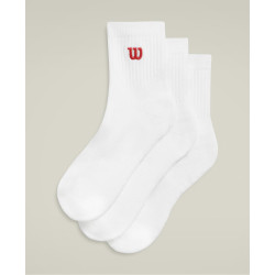 Wilson zeķu komplekts 3 gb. U QUARTER TOP SOCK 3PK / BRIGHT WHITE