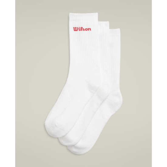 Wilson zeķu komplekts, 3gb.U QUARTER TOP SOCK 3PK / BRIGHT WHITE