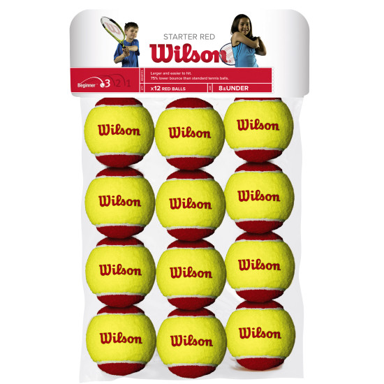 WILSON STARTER RED BALLS – kaste ar 72 bumbam ( 6x12 bumb.)